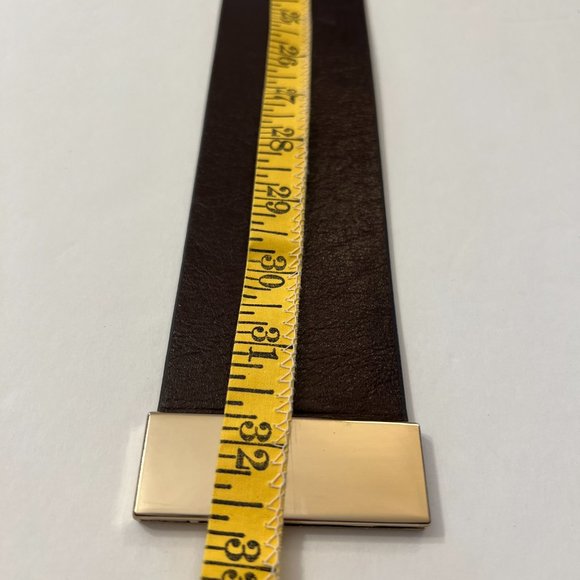 Vintage Ann Taylor leather belt and elastic belt with brass closure buckle - Picture 8 of 9